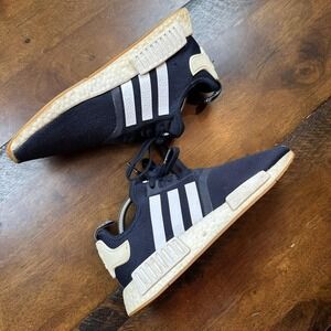 Adidas NMD R1 Shoes Mens Size 8.5‎ Blue White Boost Gum Casual Sneakers